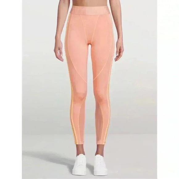 IVY PARK High-Waisted Leggings With Mesh Panels Pink Light Small Adidas Logo - Picture 1 of 15